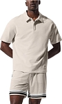 (CN) Поло мужское для спорта Alo Yoga Double Take Polo Shirt Men's, Бежевую (XL)
