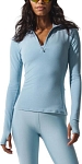 (CN) Лонгслив Alo Yoga Alosoft 1/2 Zip Rapid Pullover, Голубой (XS)