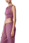 (CN) Топ женский Alo Yoga Tank Tops Crew Neck, Фиолетовый (S)