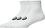 (EU) Носки унисекс Asics Socks 3 Pack Quarter Sock White 3033C299, Белые (L)