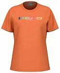 (EU) Футболка женская Head Rainbow, Оранжевая (M)