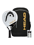 (EU) Набор ракетка Head Edge II White + Сумка Head Edge Backpack + Овергрип Shockout + Защитная лента