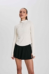 Лонгслив женский SURE Рашгард 1/2 zip с охлаждающим эффектом, Белый (L)
