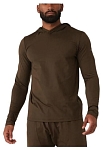 (CN) Лонгслив женский Alo Yoga Conquer Reform Long Sleeve With Hood с капюшоном, Коричневый (M)