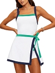Платье женское Beach Riot Short Dress W, Белое/Зеленое (S)
