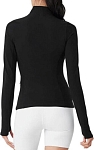(CN) Лонгслив женский Alo Yoga Alosoft 1/2 Zip Rapid Pullover, Чёрный (S)